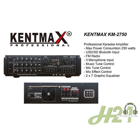 jual power amplifier kentmax km  ampli karaoke kentmax professional
