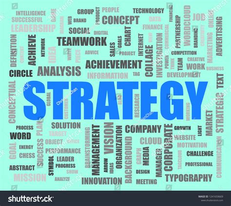 Strategy Word Cloud Collage Business Concept Stock Vector Royalty Free