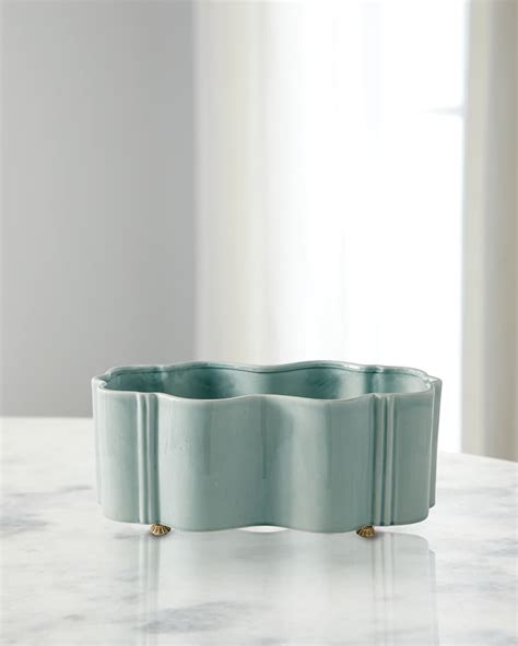 Port 68 Tuscan Celadon Scallop Planter Neiman Marcus