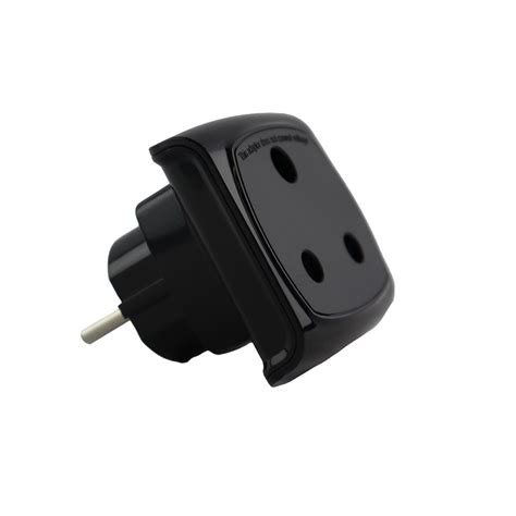 Schuko Plug To X Pin South African Socket Black Eu To Sa Geewiz