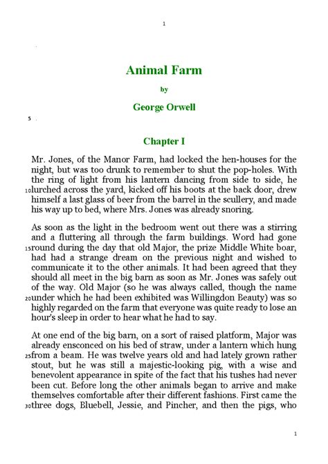 Animal Farm text - Animal Farm by George Orwell Chapter I Mr. Jones, of