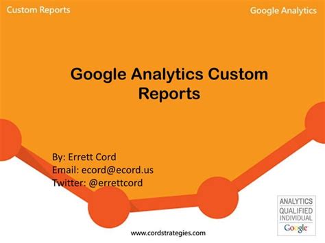 Google Analytics Custom Reports PPT