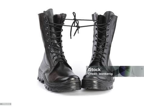 Black Army Boots Stock Photo - Download Image Now - Army, Black Color ...