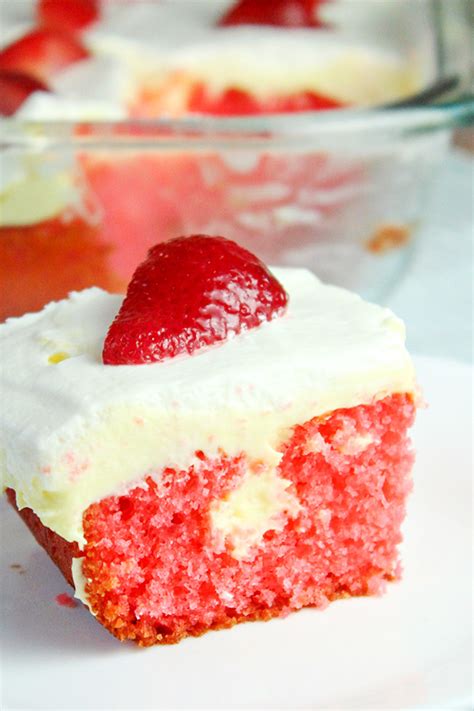 Lemon Strawberry Poke Cake Recipe Home Cooking Memories