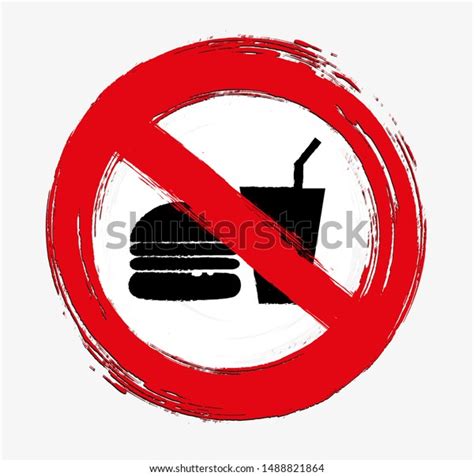 No Fast Food Sign Vector Icon Stock Vector (Royalty Free) 1488821864 ...