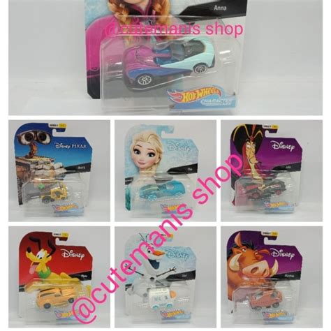 Hot Wheels Series Elsa Anna Pluto Wall E Jafar Olaf Pumbaa Shopee Malaysia