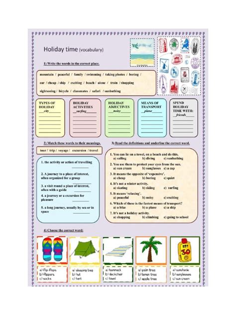 Holidays Vocabulary | PDF