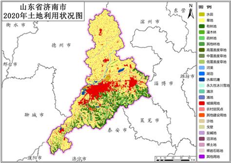 2020年山东省济南市土地利用数据 地理遥感生态网