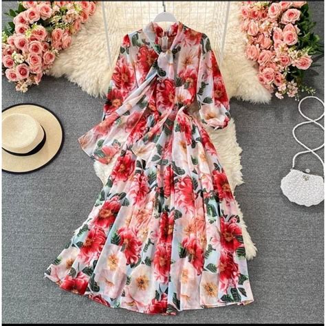 Summer Bohemian Chiffon Long Floral Dress Yellow Sub Trading