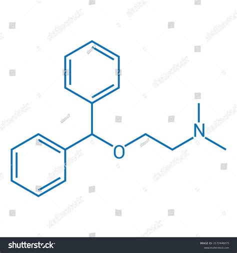 Chemical Structure Diphenhydramine C17h21no Stock Vector (Royalty Free ...