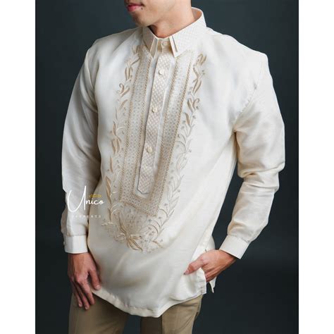 Barong Tagalog for Men Piña Organza with Lining Centennial Design