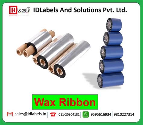 Black Wax Ribbon Packaging Type Roll Size Mm X Meter At Rs