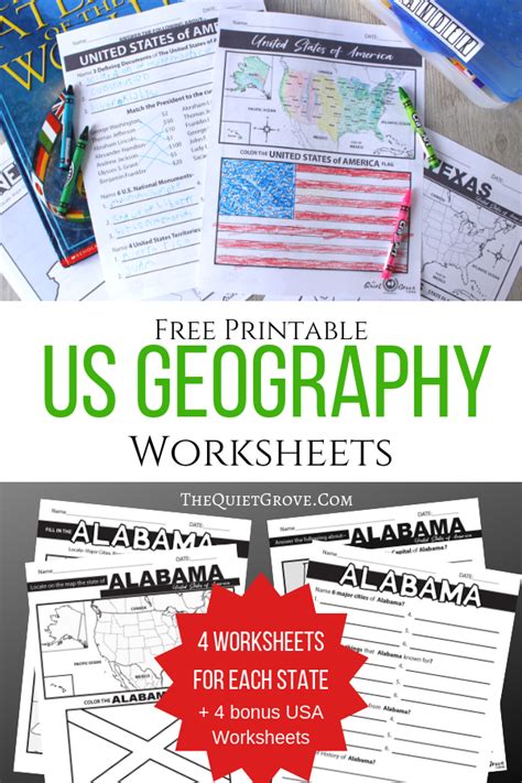 Free Printable Us Geography Worksheets With Images Geography