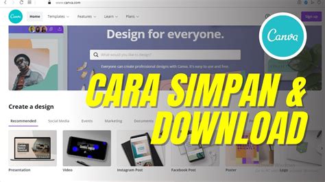 Seri Cara Menggunakan Canva Cara Menyimpan Dan Download Desain Dari