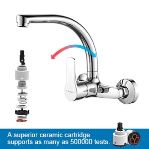 Ibergrif M Wall Mounted Kitchen Tap Single Lever Mixer Tap