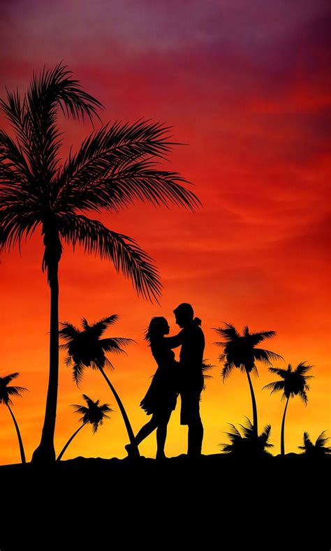 Imagen Gratis En Pixabay Pareja Playa Palmeras Amor Fotos De