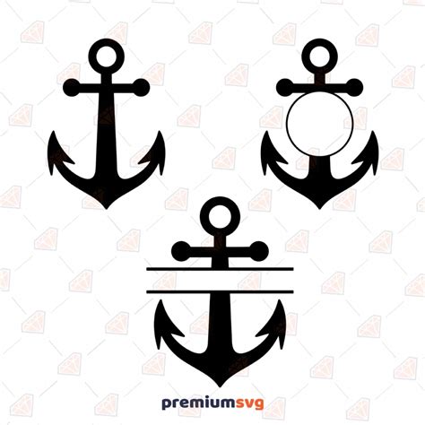 Anchor Monogram Svg Bundle Anchor Bundle Vector Instant Download Premiumsvg