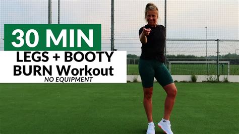 30 Min Legs Booty Burn Workout No Equipment Home Workout To Grow