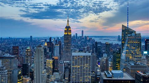 Blue Aesthetic New York City Buildings Sky Background Hd Blue Aesthetic