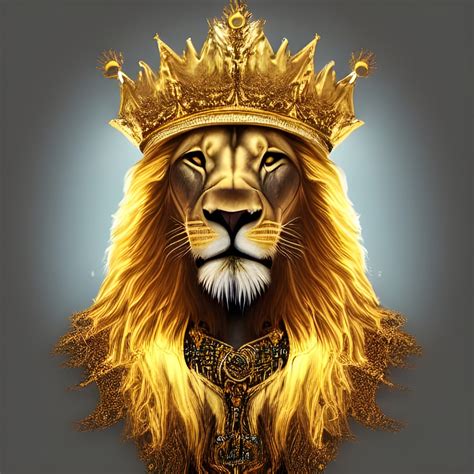 Golden Lion Kingdigital Download Etsy