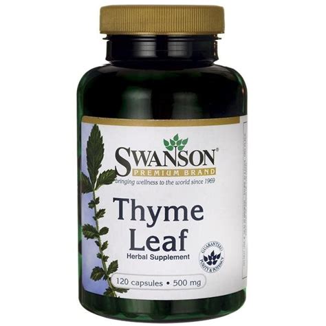 Листья тимьяна, Thyme Leaf, Swanson, 500 мг, 120 капсул купить в ...