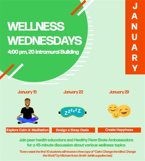 Wellness Wednesdays In The Wellness Suite Healthy Penn State