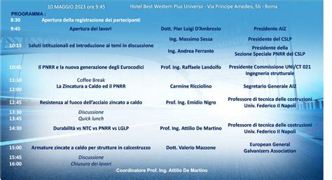 Seminario Online Zincatura A Caldo E Pnrr Maggio Cfp