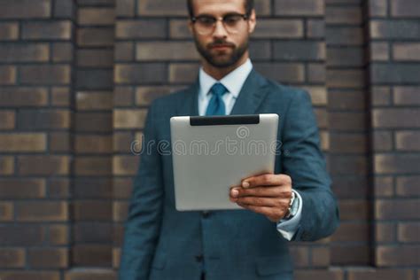 Modern Businessman Portrait Of Handsome Bearded Businessman In