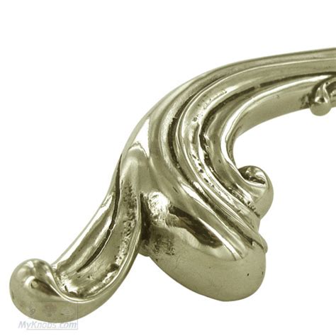 Schaub And Company French Court Collection Solid Brass Large Pull Right In White Brass By