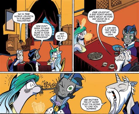 635312 Safe Idw Official Comic King Sombra Princess Celestia