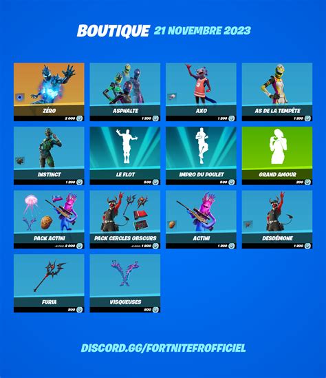 Boutique Fortnite Du Novembre Quels Sont Les Skins En