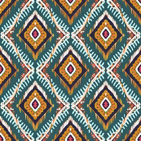 Premium Photo Ikat Geometric Ethnic Oriental Seamless Pattern Design