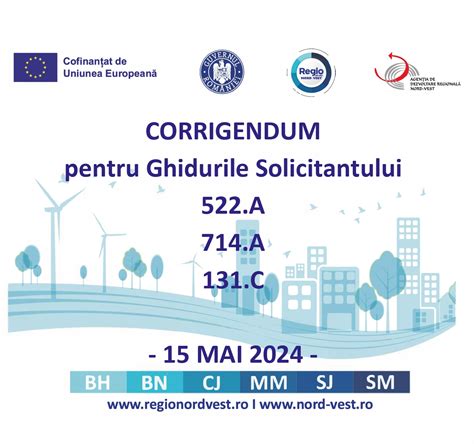 Corrigendum Pentru Ghidurile Solicitantului A A C Regio