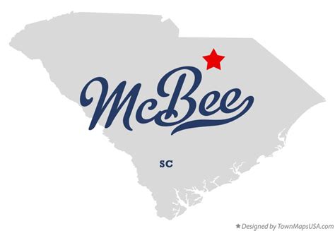 Map of McBee, SC, South Carolina