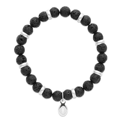 Bracelet Pour Homme En Pierre De Lave Bijoux Homme