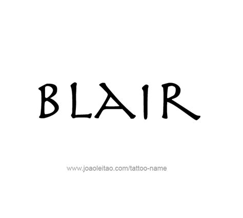 Blair Name Tattoo Designs