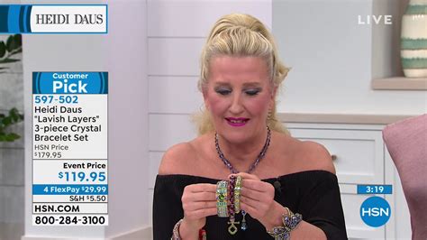 Heidi Daus Lavish Layers 3piece CrystalAccented Bracel YouTube