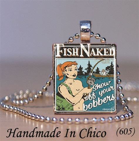 Fish Naked Show Off Your Bobbers Vintage Tin