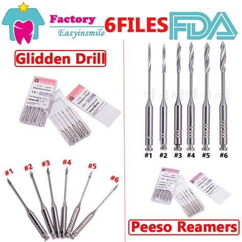 Endo Files Dental Peeso Reamers Glidden Gates Spiral Burs Root Canal