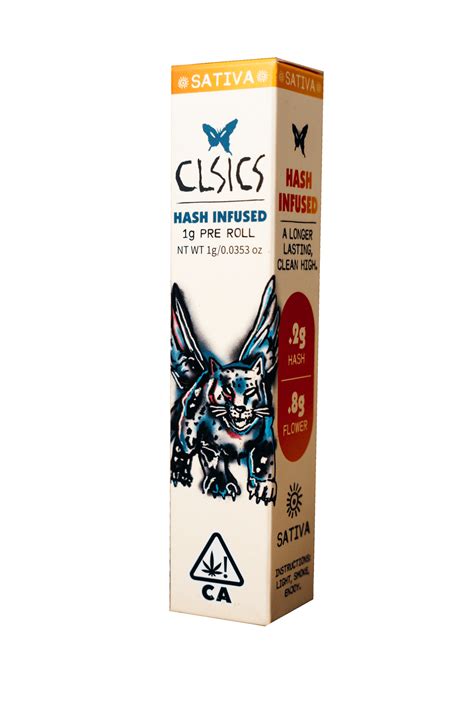 Pacific Cooler 1g Hash Infused Pre Roll Clsics Rosin And Rosin