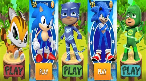 Sonic Dash Vs Dash Tag Vs Pj Masks Catboy In Tag With Ryan Run