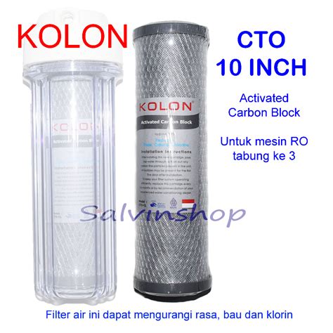 Jual Filter Air Saringan Air CTO KOLON 10inch Activated Carbon Block