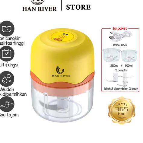 Jual HAN RIVER Chopper Food Processor Blender Portable 250ml HRSR01