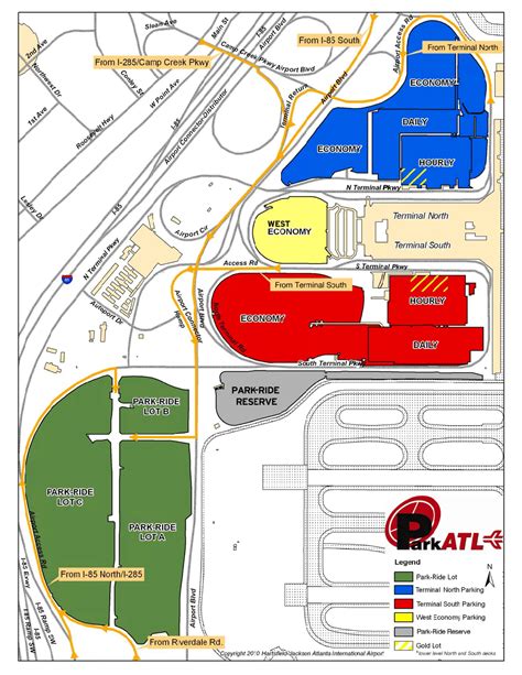 Hartsfield Jackson Atlanta International Airport Parking Map (2025-2013 ...