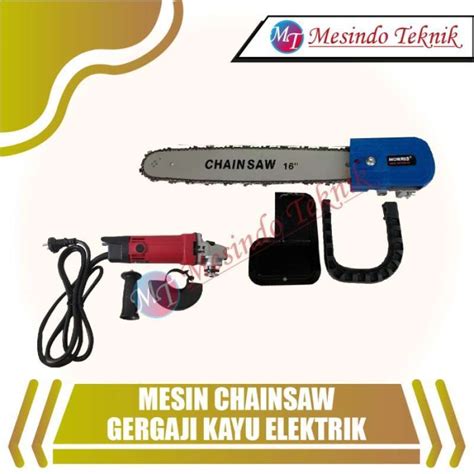 Promo Mesin Chainsaw Gergaji Kayu Elektrik Diskon 10 Di Seller