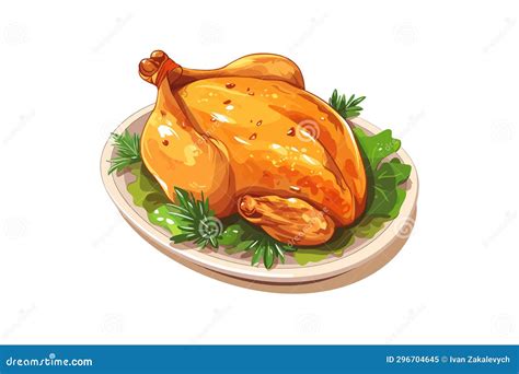 Baked Chicken. Vector Illustration Design Stock Vector - Illustration of isolated, chicken ...