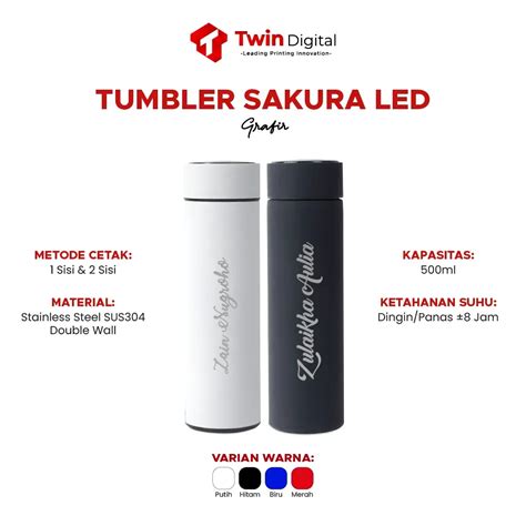 Tumbler Sakura LED Grafir Platform Corporate B2B Twin Digital