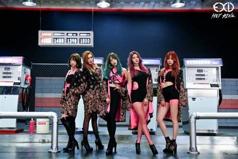 Exid Unveils Their Hot Pink Skull Single Album Cover And Sexy Group Photo