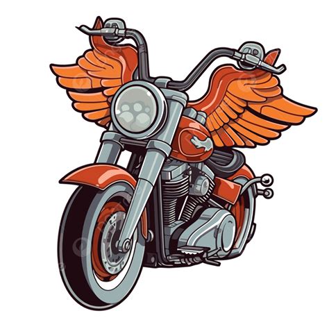 Motocicleta Ilustra O Vetorial De Asas Grandes Png Design De