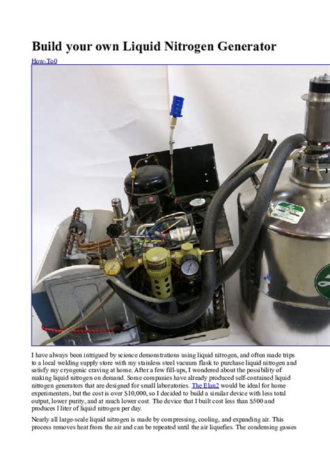 Pdf Build Your Own Liquid Nitrogen Generator Gfwdaes Sgvdasfg